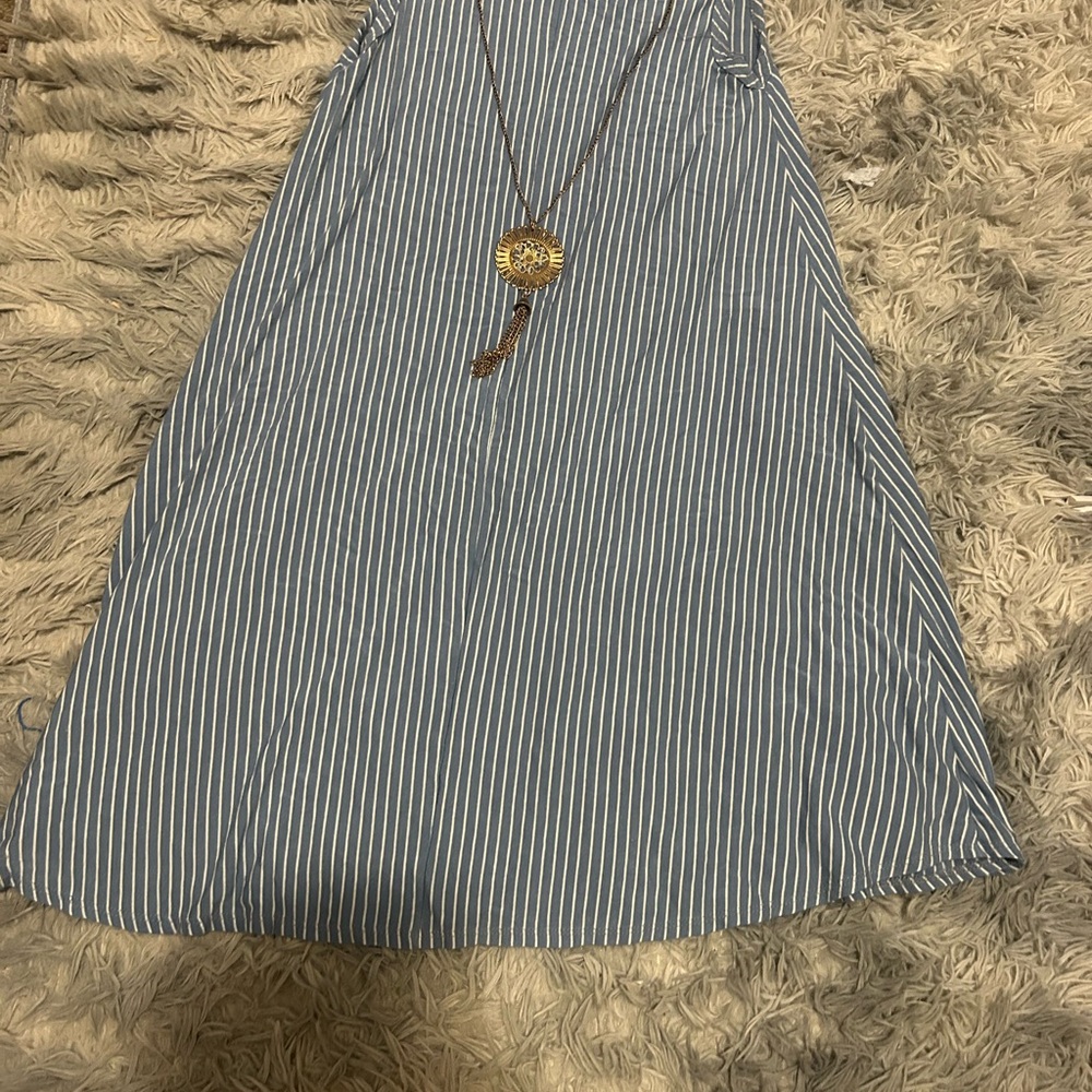 Blue Striped Women's Dress
